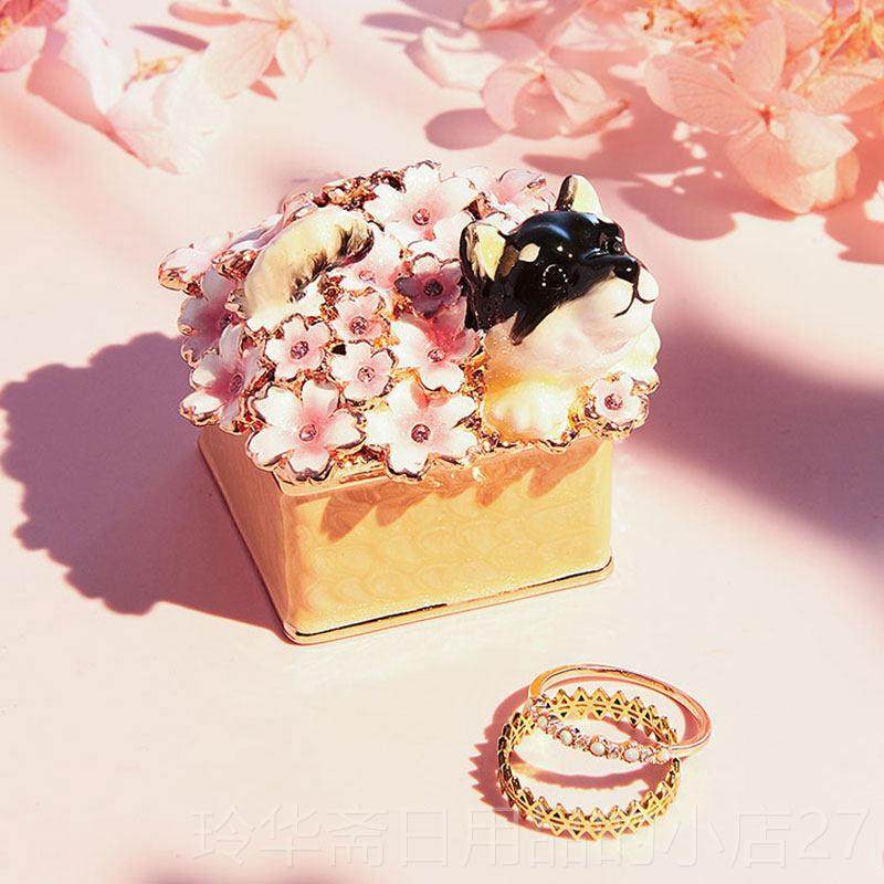 高档i日Pcal收s戒指盒本樱花柴犬耳钉饰品纳首饰盒可爱送女友生日,饰品/流行首饰/时尚饰品新,首饰盒,淘宝优惠券,粉丝福利购,淘宝优惠卷