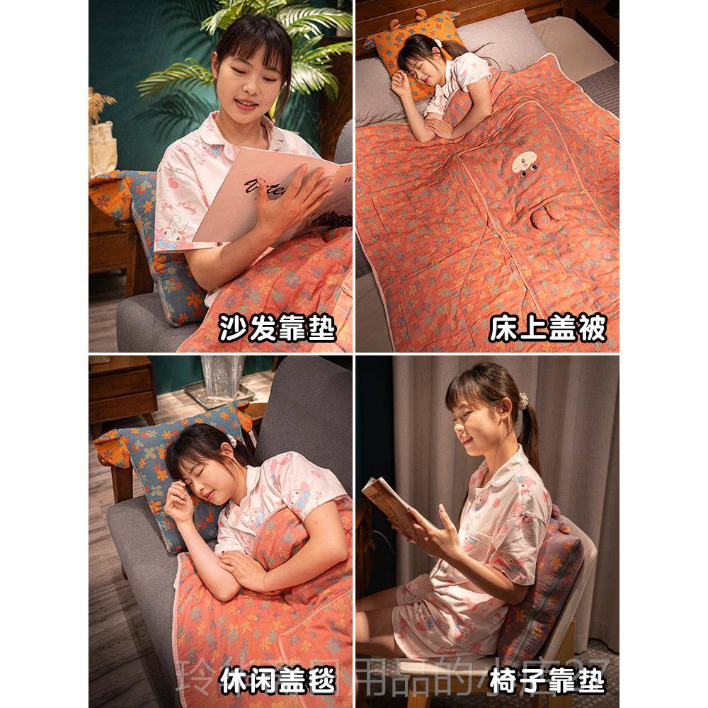 高档抱被子两用毯子发二合一加厚办公室折叠午睡枕头枕沙枕汽车靠