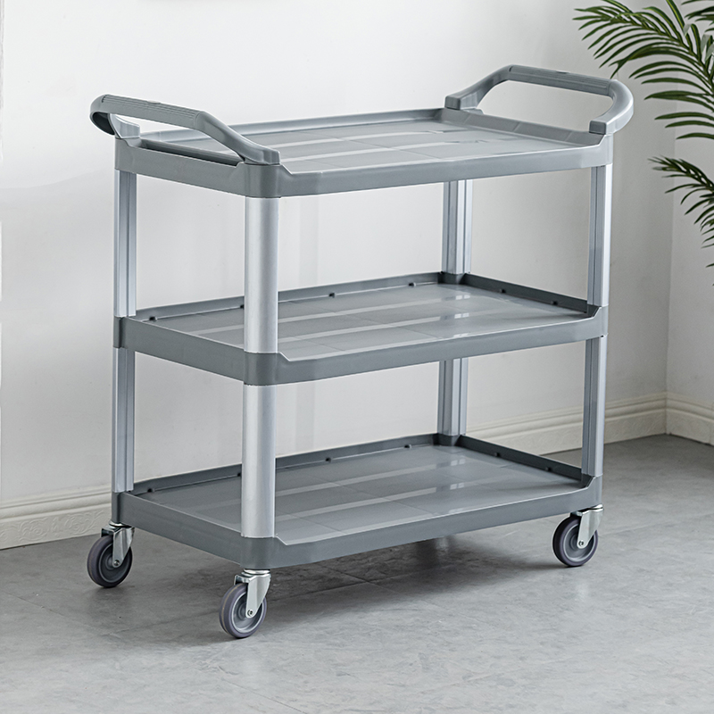 商用多功能餐厅送餐车酒店收餐车摆摊小推车塑料移动饭店收碗车