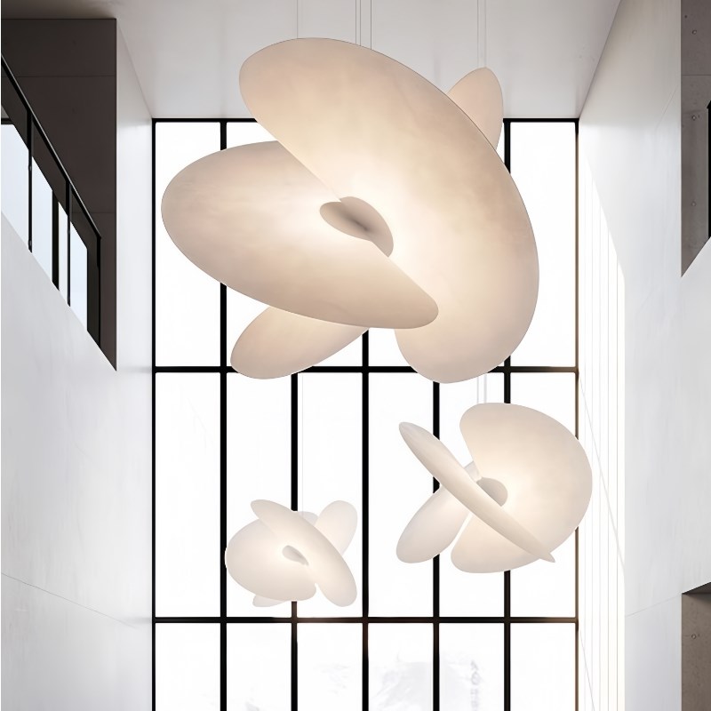 餐厅吊灯loft复式楼梯别墅挑空客厅灯艺术创意设计师蚕丝卧室灯具