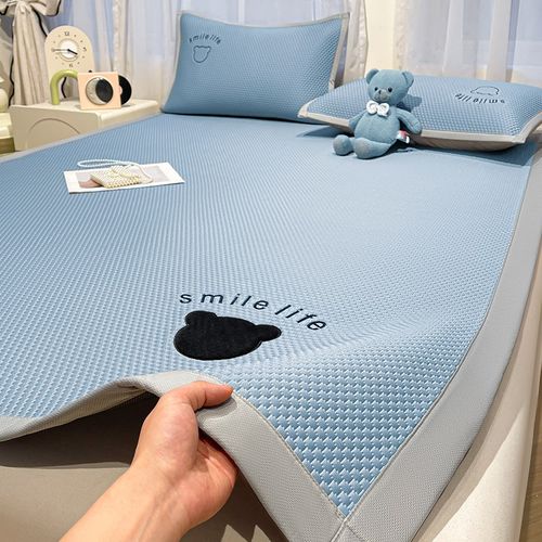 冰豆豆凉席三件套夏天2025新款a类母婴级冰丝席床笠款空调软席子