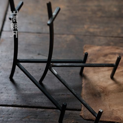 山风照月 铁艺小架子摆茶饼书架小画架