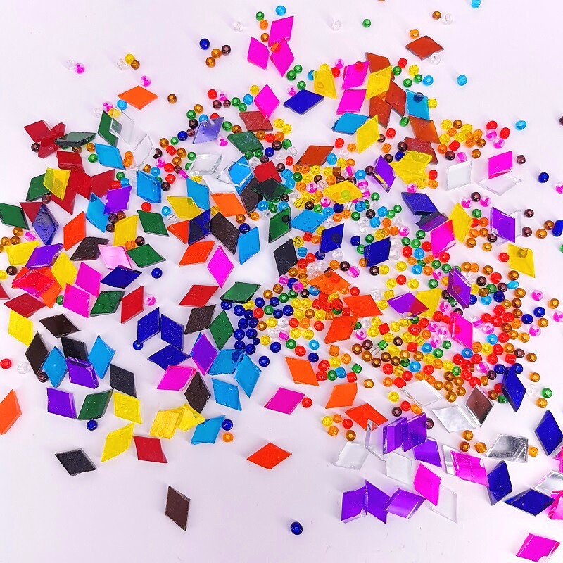 DIY材料玻璃片玻璃珠土耳其马赛克灯手工艺术亲子互动活动暖场