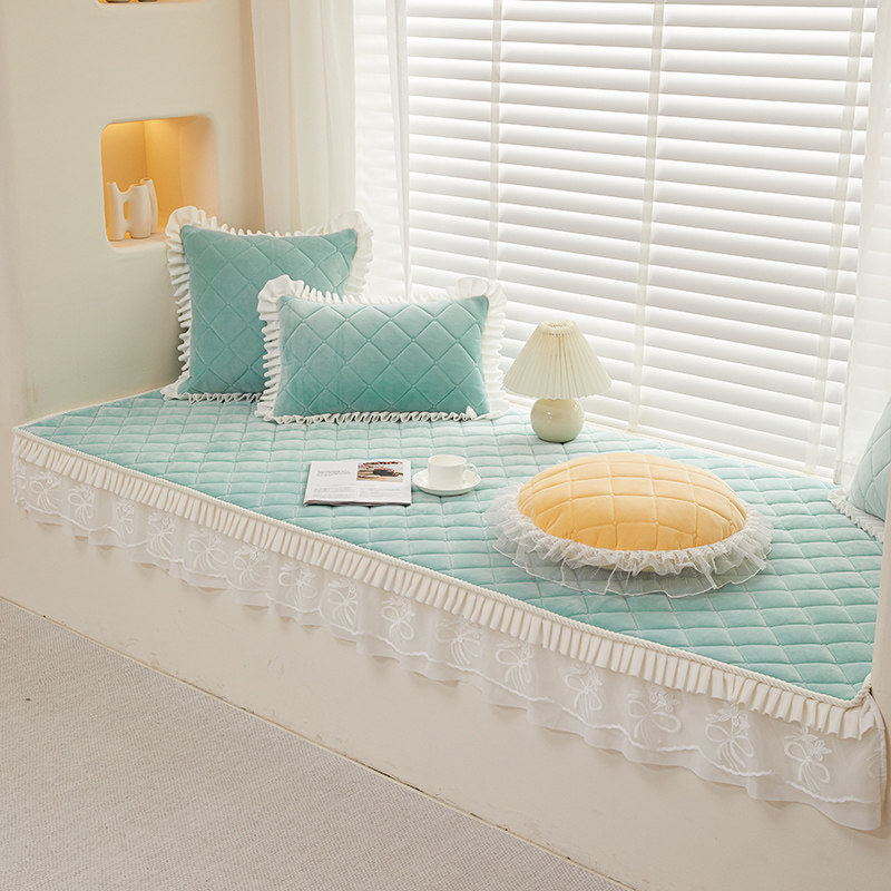 飘窗垫窗台垫四季通用公主风阳台垫子卧室落地窗垫加厚定做可机洗