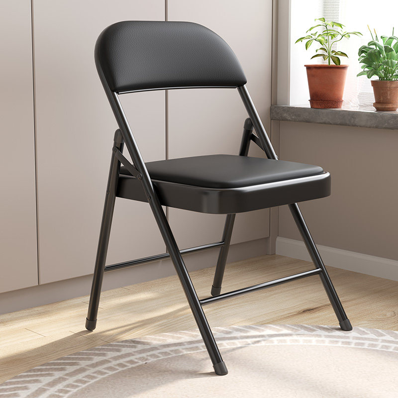 可折叠椅家用餐椅出租房凳子宿舍大学生久坐舒服座椅靠背便携椅1