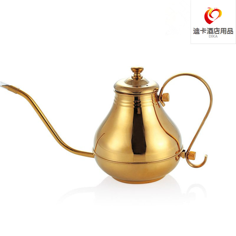 欧式不锈钢细口壶细嘴壶宫廷茶壶 长嘴壶家用1.5L手冲咖啡壶油壶