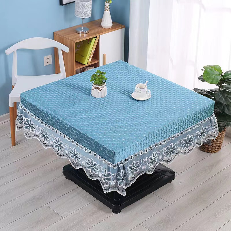 麻将桌罩正方形烤火桌罩方桌桌布布艺麻将机八仙桌茶几防尘罩