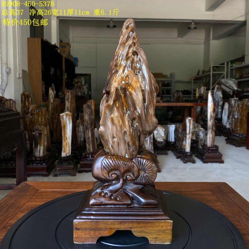 树化玉摆件木化玉石原石观赏矿奇石家居办公桌面摆件装饰多款可选