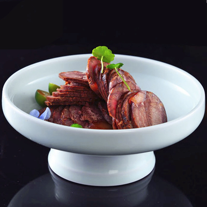 酒店用品青瓷冷菜高脚果盘碗个性意境菜创意餐具农家乐特色餐具盘