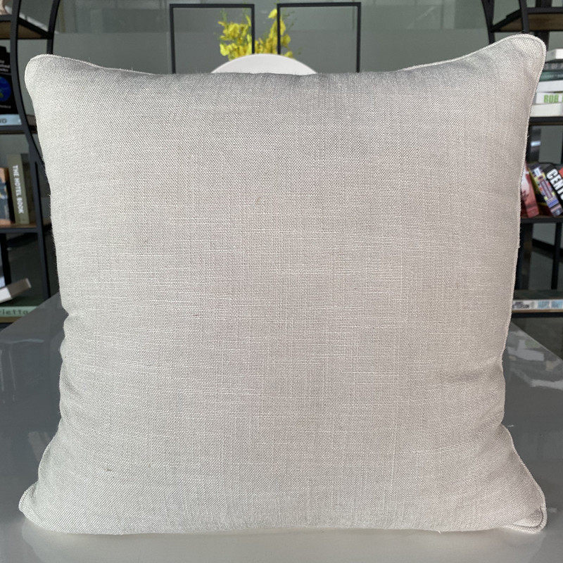 素色棉麻简约白色靠枕纯色家用沙发亚麻抱枕客厅靠垫枕垫抱枕套