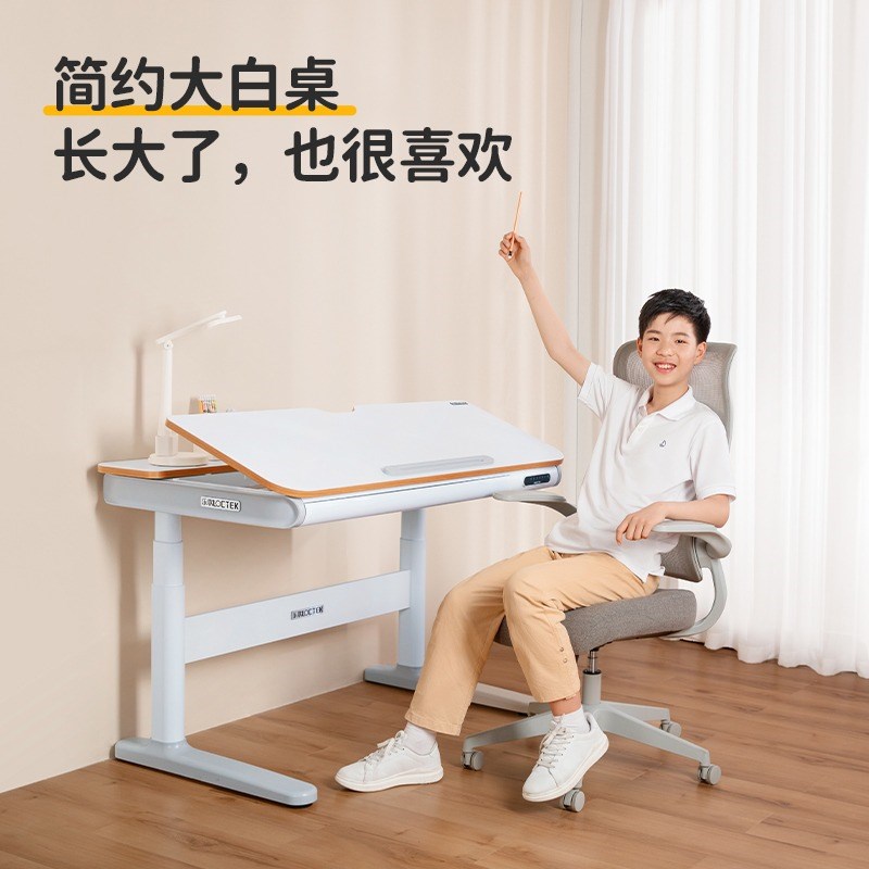 乐歌智能学习桌电动升降儿童少年t5s实木写字桌办公书桌T