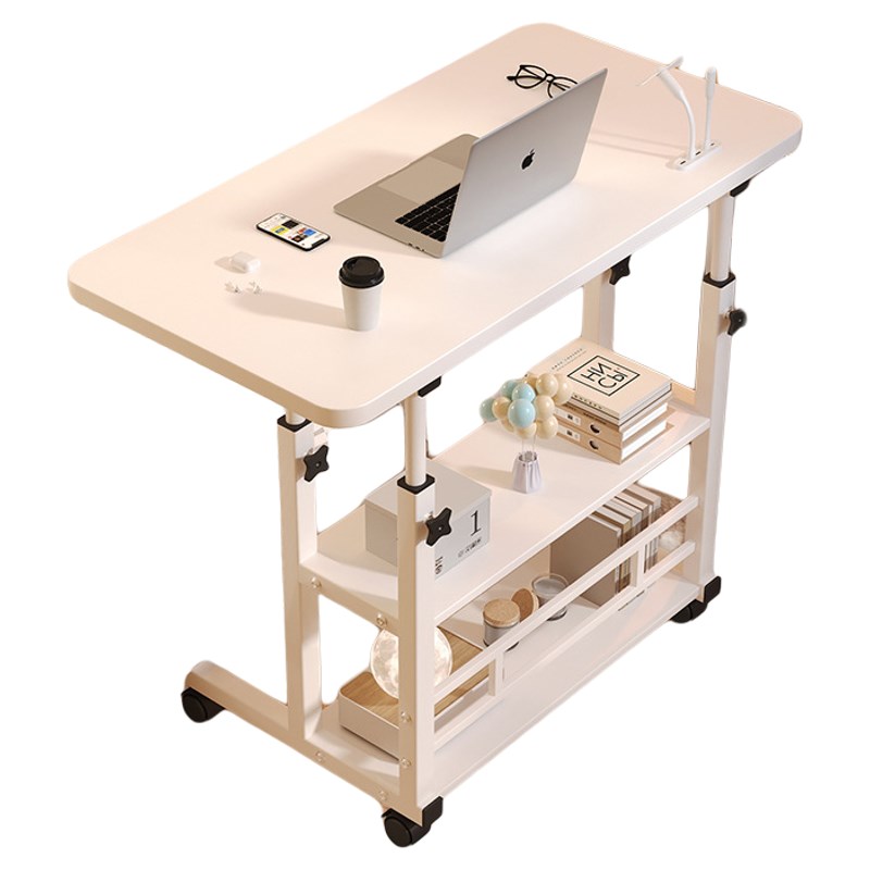 可移动床边桌卧室书桌学生学习笔记本多层办公升降电脑桌小型家用