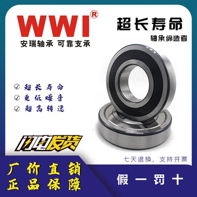 WWI安瑞电机深沟球轴承6310 6311 6312 6313 6314-ZZ 2RZ高速静音