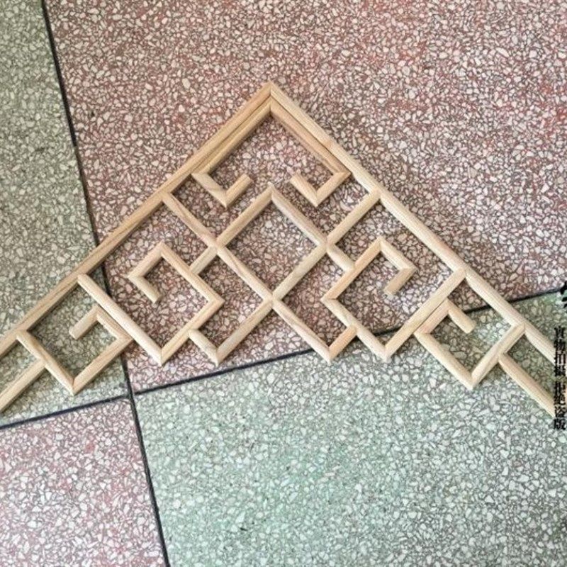 东阳木雕仿古门窗实木花格吊顶中式装饰屏风隔断背景墙垭口角花