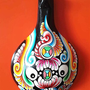 鼎麓 民间工艺品 宝鸡民俗 手工彩绘画 马勺脸谱 家居酒店装饰挂