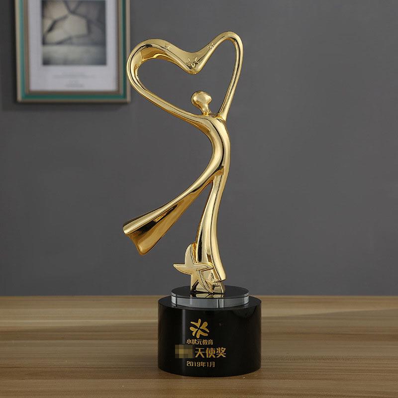 新款金属舞蹈大赛儿童小金人奖杯芭蕾舞比赛创意颁奖奖品金杯