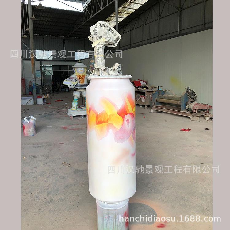 仿真玻璃钢瓶子 水果瓶子易拉罐仿真酒瓶子 玻钢纤维仿真酒瓶子