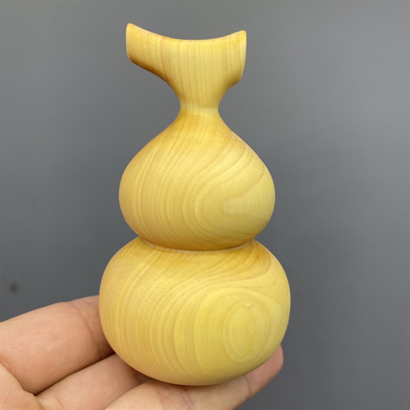 楠香木语 黄杨木雕刻福禄素葫芦实木创意手把件车挂把玩吊坠挂件