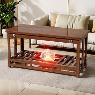 折叠桌长方形烤火桌多功能家用客厅2025新款烤火架取暖桌茶几一体