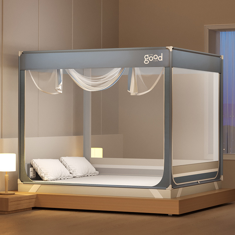 网易严选蚊帐A类母婴级家用2023新款帐防摔防蚊大空间蒙古包蚊帐