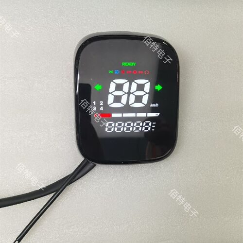 改装电动车仪表LED彩屏适用於深远G05仪表48-60-72通用实时电压