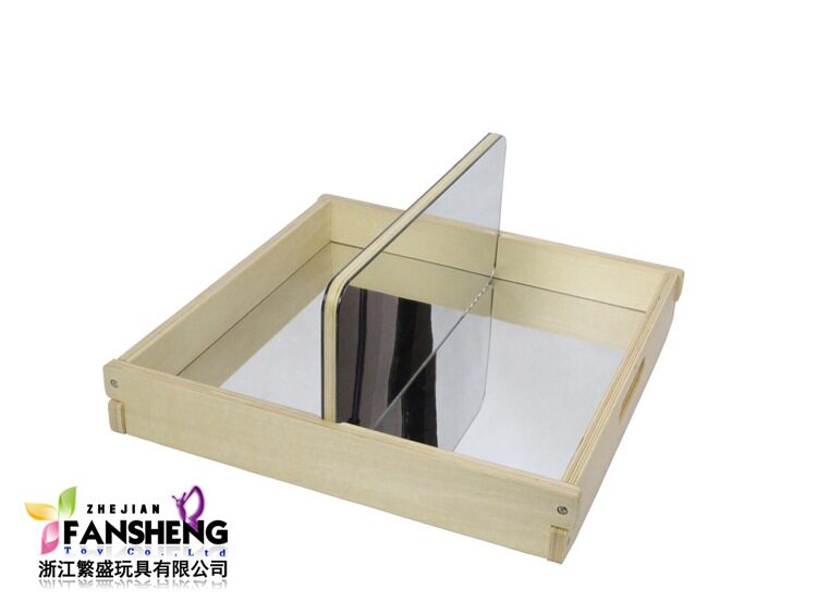 香港正品触觉训练镜面游戏盘材料与纹理探奇套装木制玩具