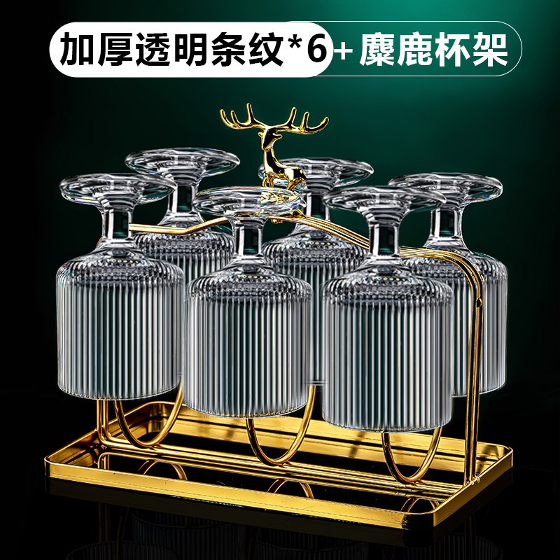 加厚热红酒杯子条纹玻璃杯家用套装冷饮果汁咖啡杯喝啤酒洋酒专用图片