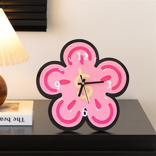 法式中古风桌面时钟摆件摆台式钟表摆放式静音座钟客厅电视柜装饰