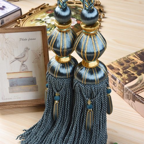 宝泽 窗帘挂球典雅窗帘绑带绑绳窗帘扣欧式窗帘绑带球