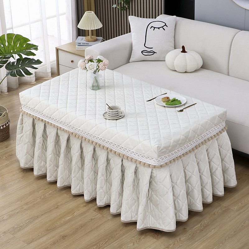 加绒加厚新款烤火罩冬季长方形茶几烤火桌罩电暖炉取暖桌烤火被套