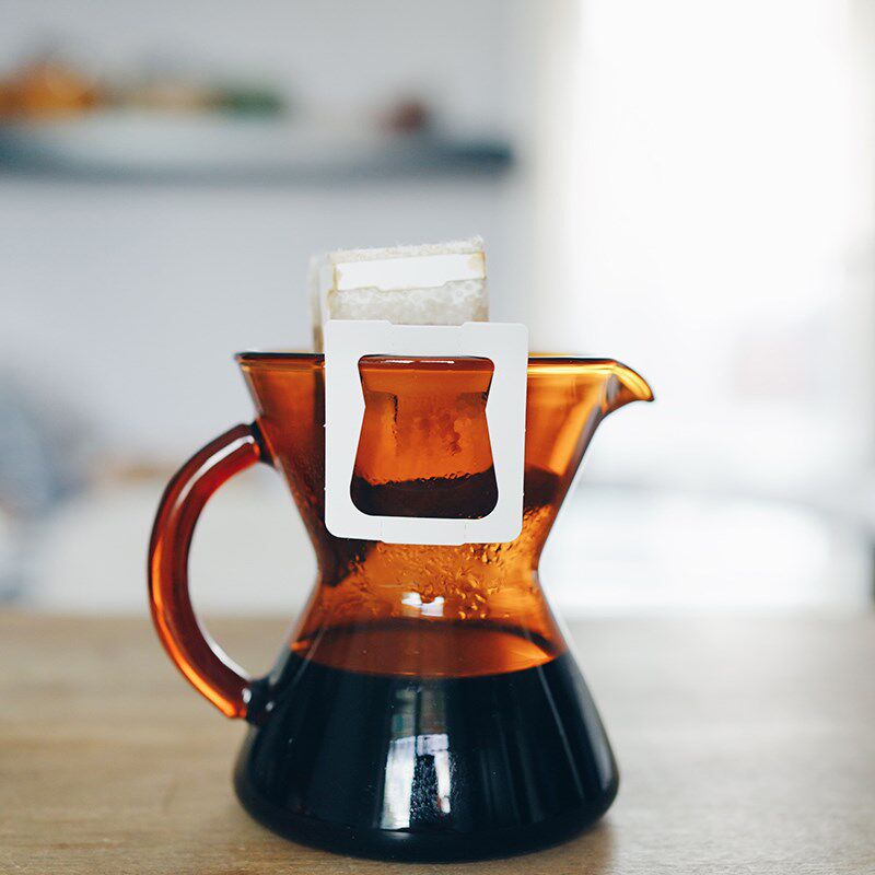早上好商店日落黄中古风咖啡杯耐热玻璃挂耳咖啡杯奶盅