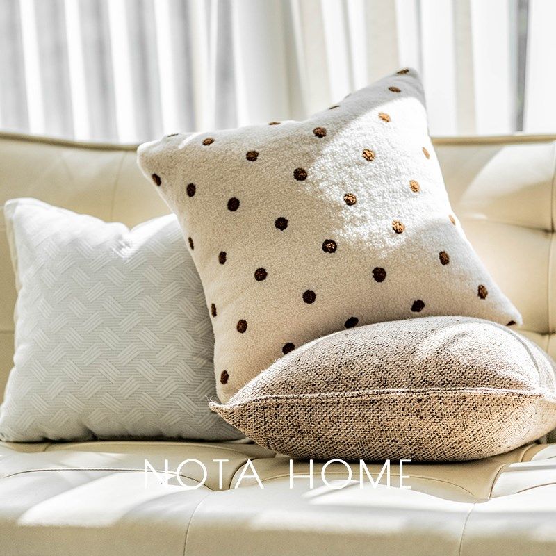 卡其色波点抱枕套中古风抱枕酒店软装靠垫新家客厅沙发奶油风腰枕,居家布艺,靠垫/抱枕,淘宝优惠券,粉丝福利购,淘宝优惠卷