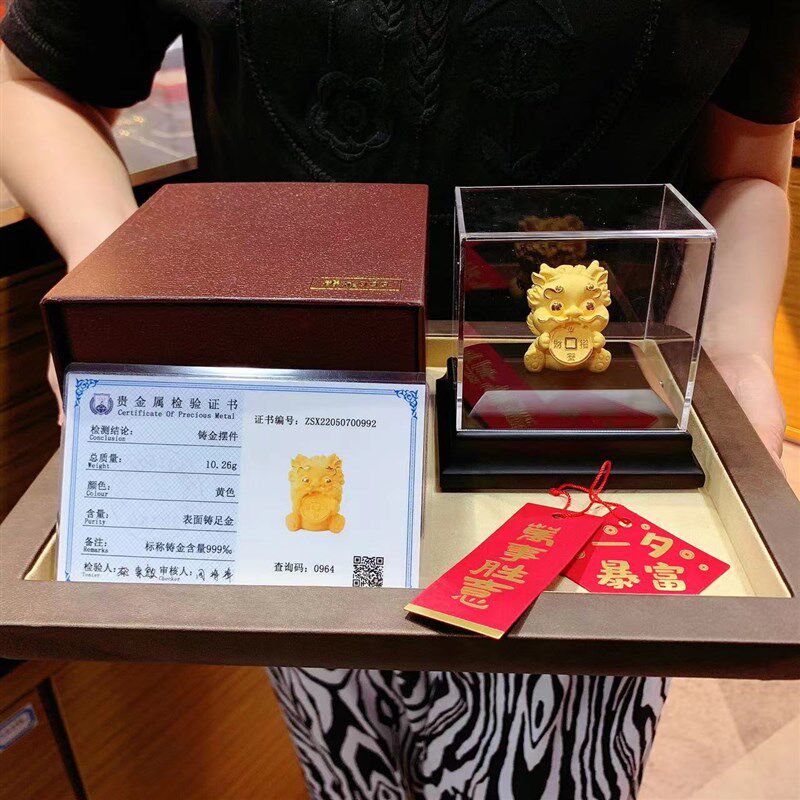 铸金999貔貅宝宝绒沙金摆件自家打版实力供应水贝商场展厅零售店