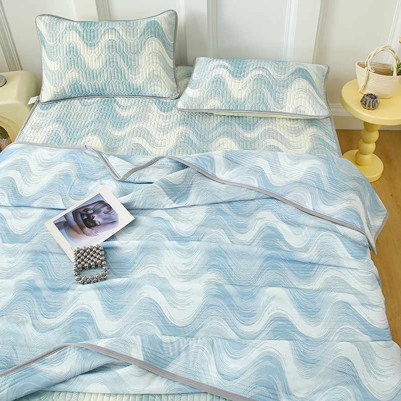 乳胶凉席四件床笠款夏季冰丝席床单款学生宿舍三件床笠罩夏天