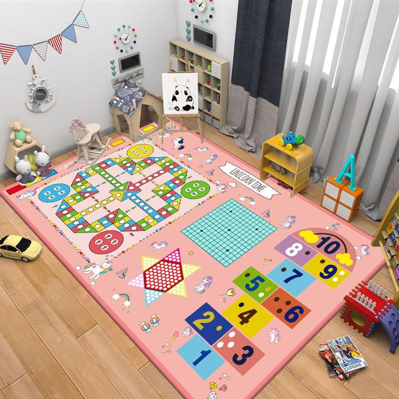 云丝绒儿童加房地毯客卧室茶几毯飞行垫棋游戏爬爬绒加厅厚可水洗