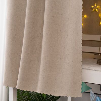 学生宿舍棉麻床帘上铺简约物理加厚强遮光布下铺寝室女纯色床幔男