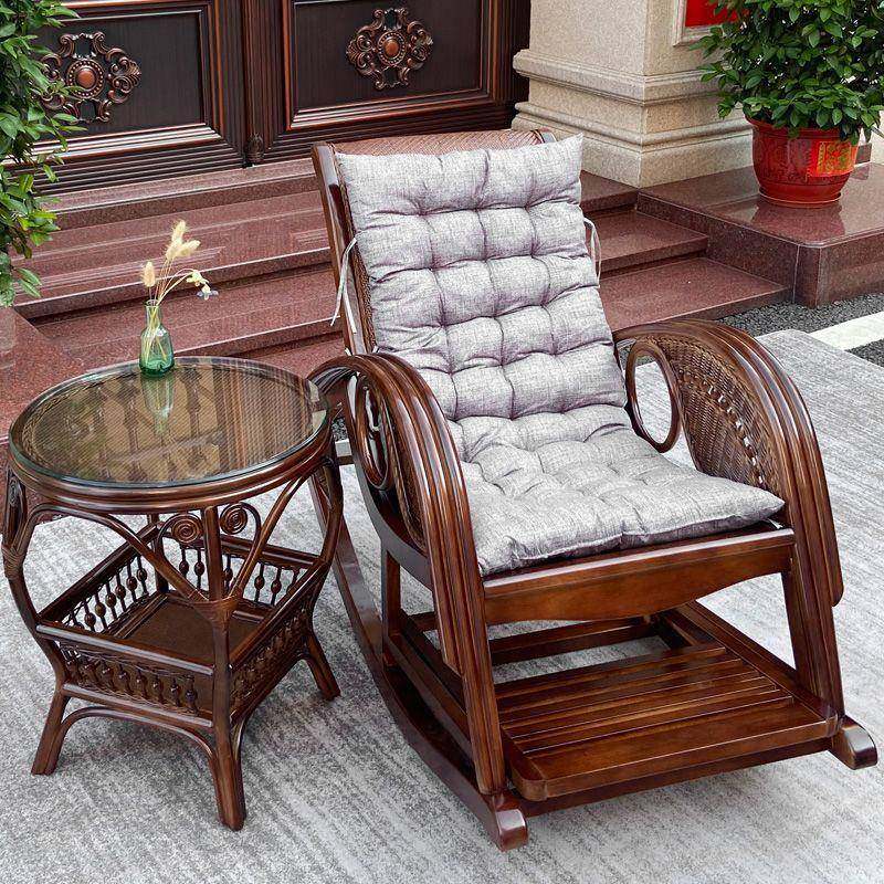 睡椅阳台躺椅逍遥椅专用藤椅老人摇椅家用客厅摇摇椅大人午休藤编