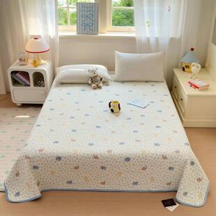 纯棉绗缝夹棉床盖棉绒双面榻榻米炕毯盖单价床单防滑柔软四季通用