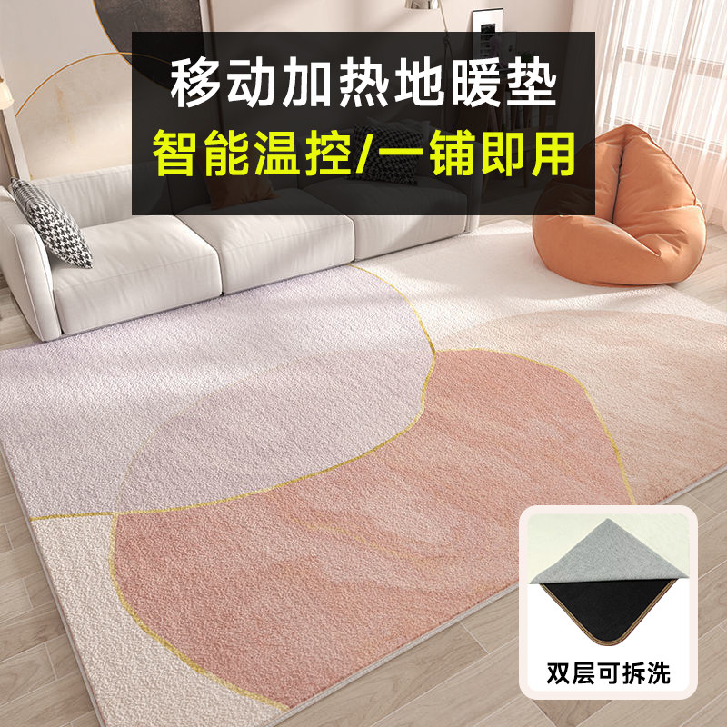 石墨烯电热地毯地暖垫客厅家用发热地毯可拆洗智能理疗取暖地毯
