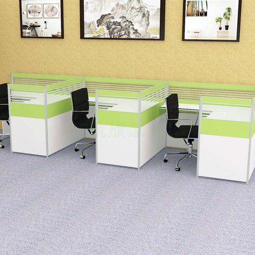 深圳3人职员卡位办公桌转角卡座电脑桌屏风卡位桌办公简约现代