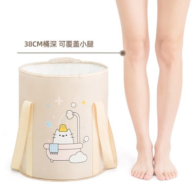 德国可折叠儿童泡脚桶家用过小腿宝宝小孩专用洗脚盆便携足浴袋厚