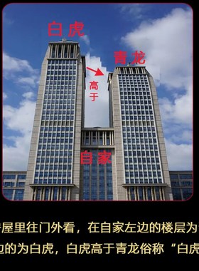 化解白虎压青龙抬头影响开口麒麟山海镇精雕图房屋室外贴纸煞摆件
