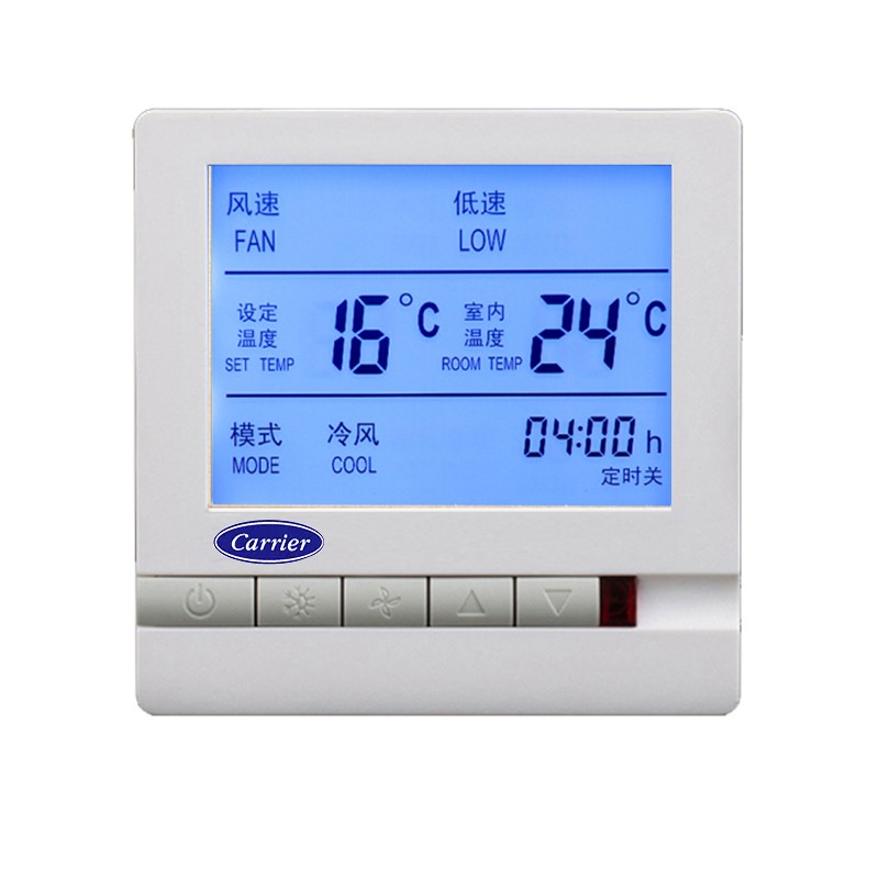 智能中央空调液晶温控器风机盘管三速开关面板房间水空调温控器