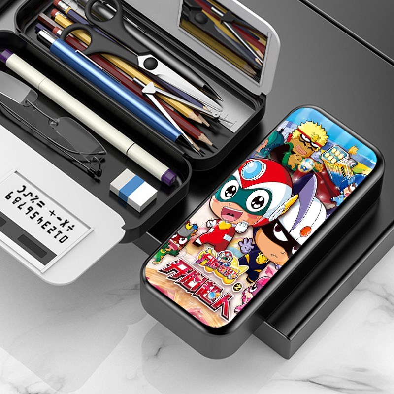 开心超人联盟文具盒男生帅气多功能铅笔男孩儿童卡通笔袋中小学生