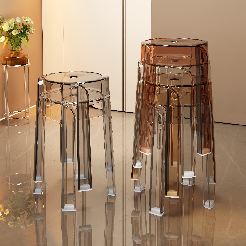 风车凳塑料可叠放家用现代简约加厚结实耐用餐桌凳备用圆凳