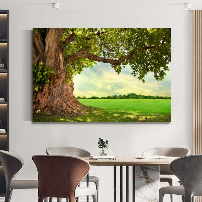 欧式餐厅壁画玄关过道装饰画客厅风景横挂画田园卧室床头饭厅墙画
