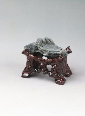 实木免挖槽奇石景观石鹅卵石黄河石风凌石泰山石摆件不规则底座