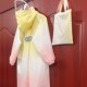 书包雨披 轻薄速干防水儿童便携式 2024新款 渐变色学生上学雨衣长款
