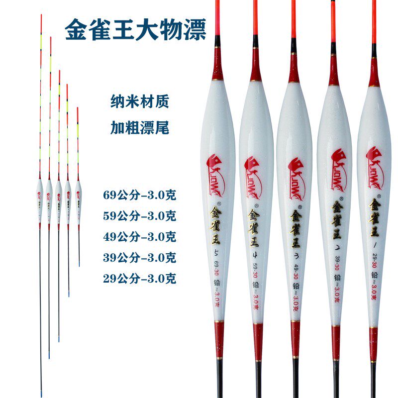 金雀王纳米大物漂黑坑青鱼草鱼鲢鳙混养加粗目行程挂珠珠浮漂