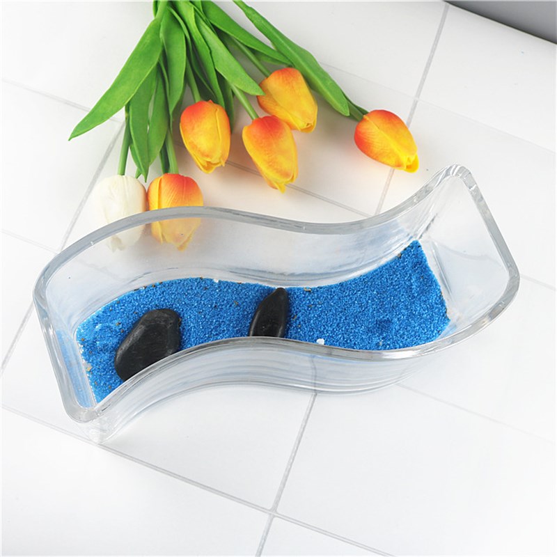 生态玻璃条形长方形金鱼缸乌龟缸水培器皿花瓶时尚水族箱创意